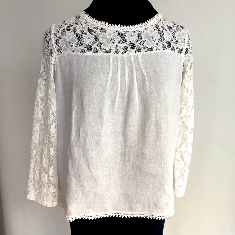 LUNGO L’ARNO Linen Lace Tunic - Picture 1 of 8